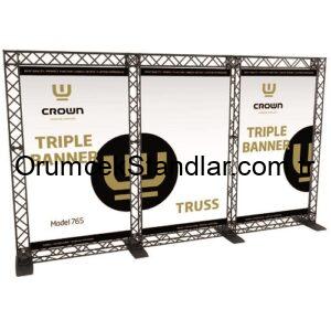 Crown Truss Stand Üçlü Banner 425CM